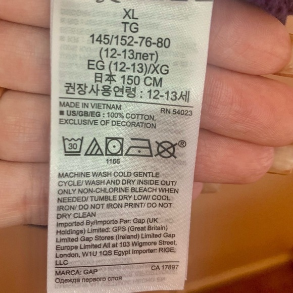 GAP Top XL Girls “GRL PWR” Rainbow Navy 100% Cotton Sleeveless Muscle Tee - Picture 12 of 16